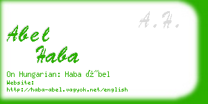 abel haba business card